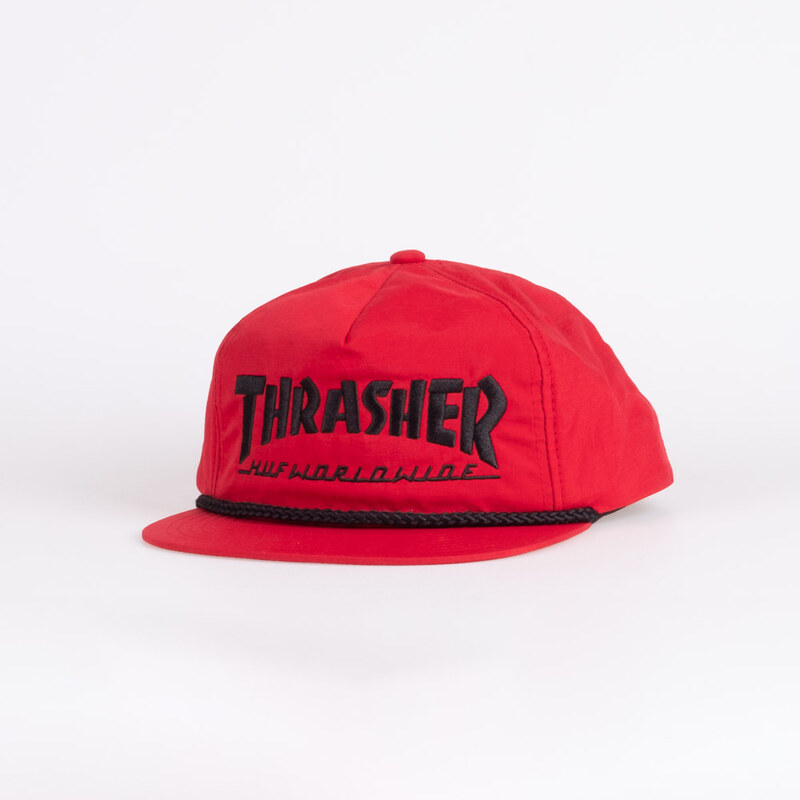 Kšiltovka HUF x Thrasher Collab Logo red