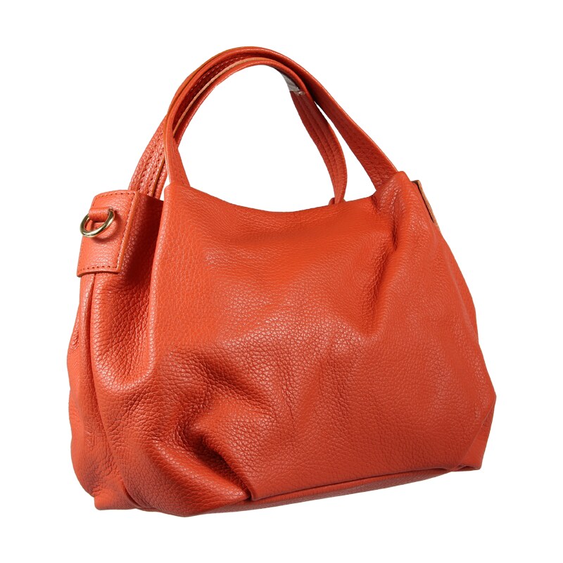 Oranžová kožená italská crossbody kabelka Tea Arancione