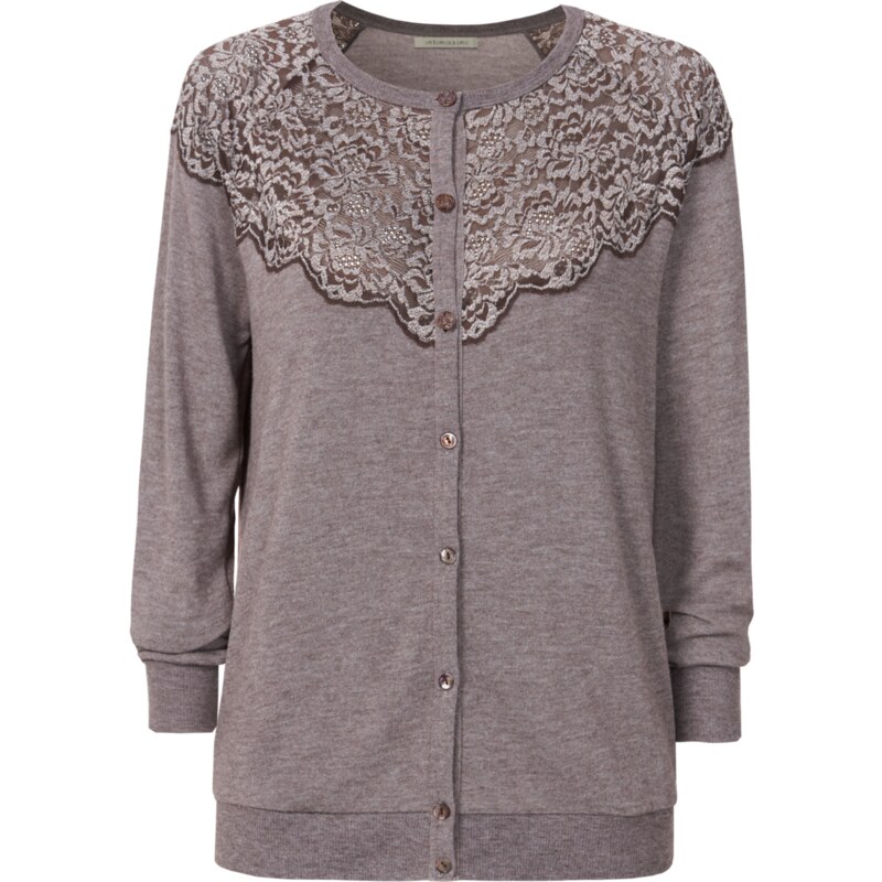 Intimissimi Lace-Insert Buttoned Cardigan