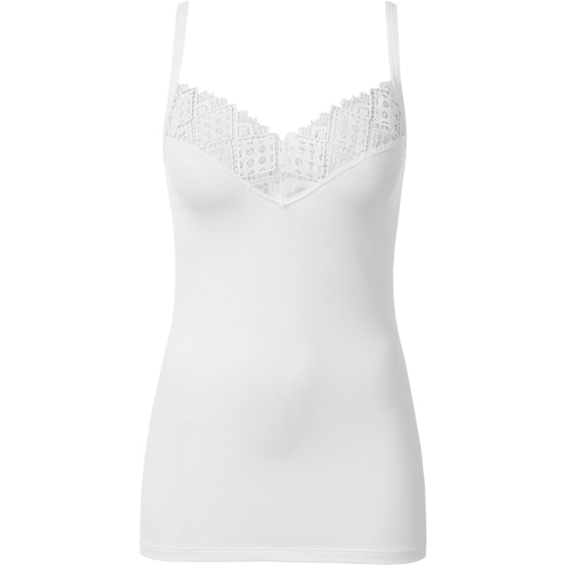 Intimissimi Natural Cotton and Macramé Top