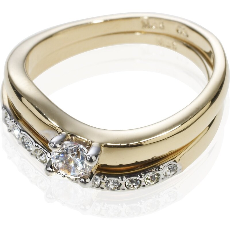 Marks and Spencer M&S Collection Gold Plated Wedding Band Duo Rings