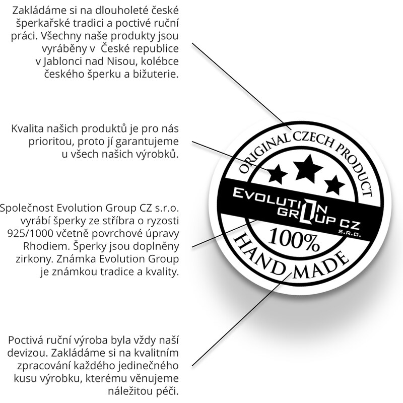 Evolution Group s.r.o. Stříbrné náušnice pecka se zirkonem v bílé barvě 11155.1