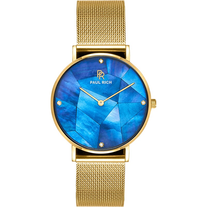 Zlaté dámské hodinky Paul Rich s páskem z nerezové oceli Heart of the Ocean  - Gold Mesh - GLAMI.cz