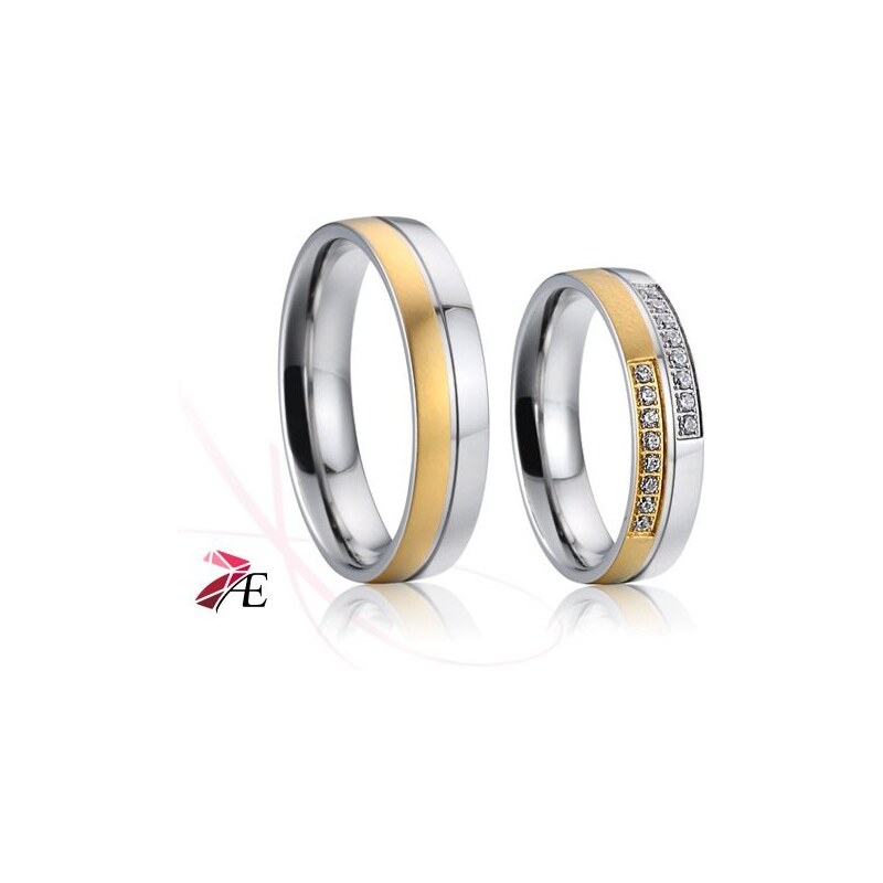 Goldstore Ocelové snubní prsteny 022 David a Victorie