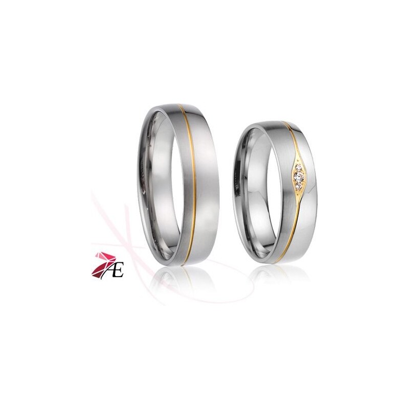 Goldstore Moderní snubní prsteny 019 Paris a Helena