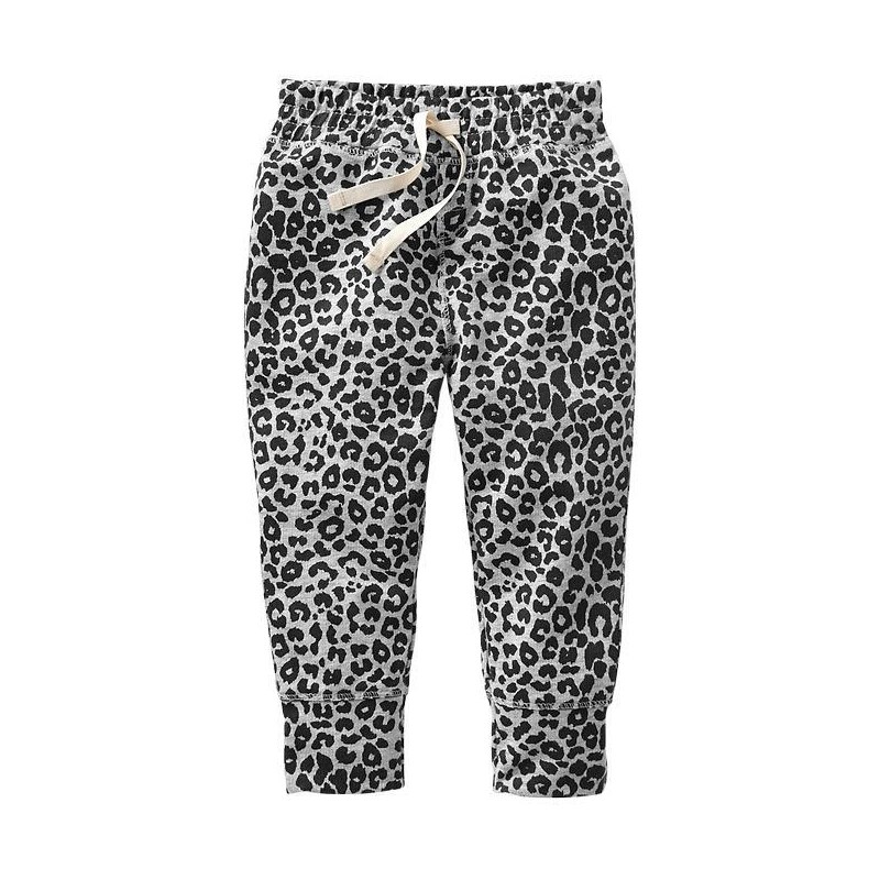 Gap Leopard Print Sweats - Light heather grey