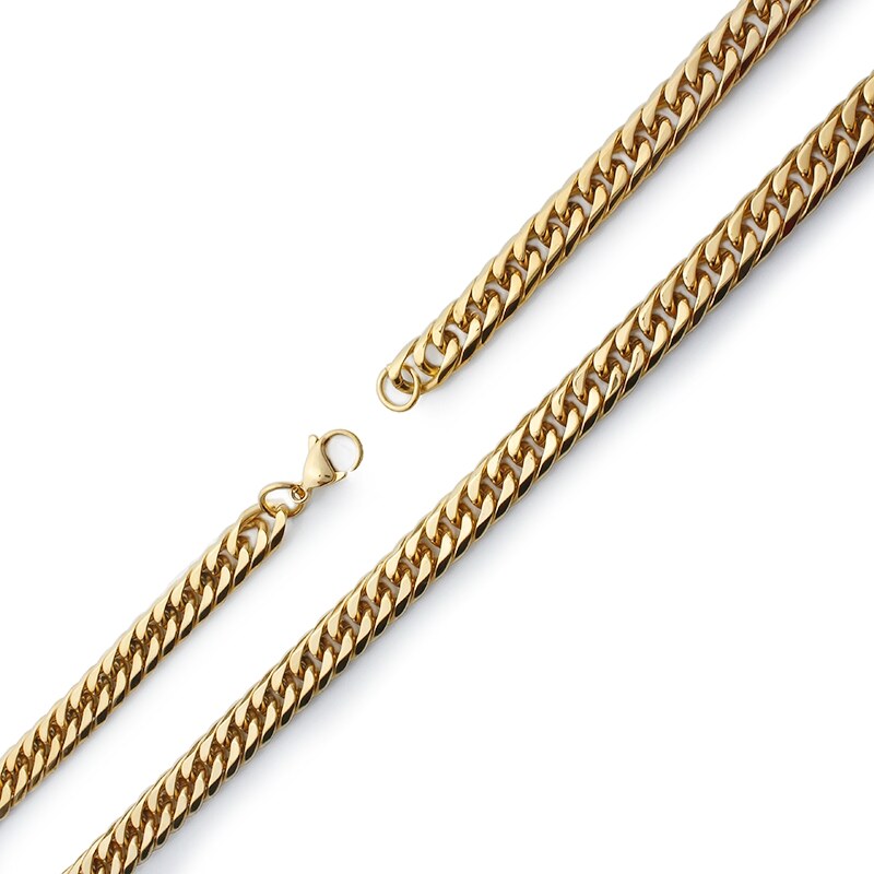 BM Jewellery Pánský zlatý řetěz 1 cm z chirurgické oceli S614160 - GLAMI.cz
