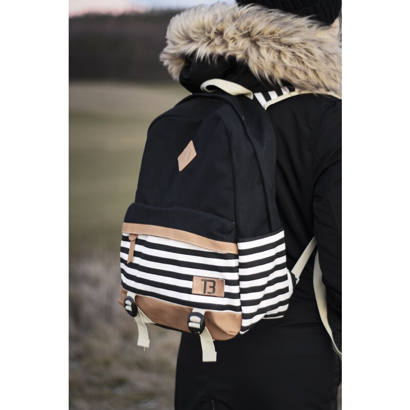 TopBags Canvas Batoh Canvas TopBags Stripe Černý 21 l