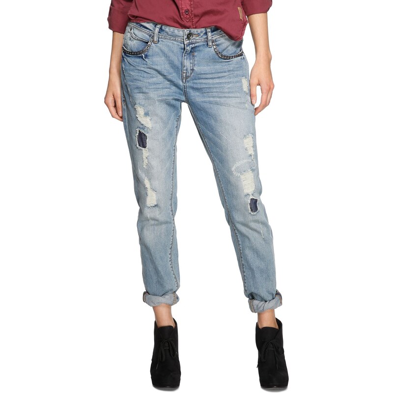 s.Oliver Fancy fit: rock chic destroyed jeans