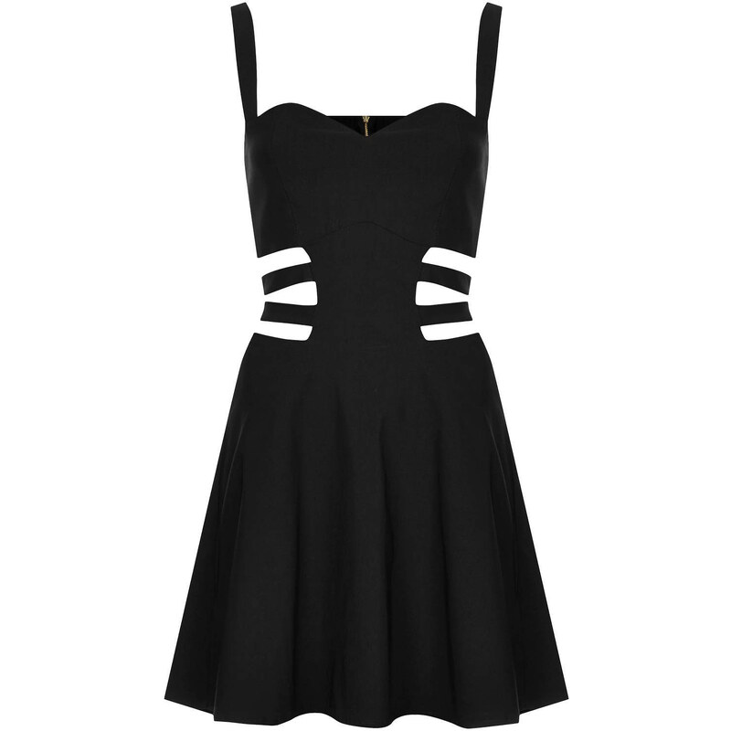 Topshop **Cage Side Cut-Out Skater Dress by Rare