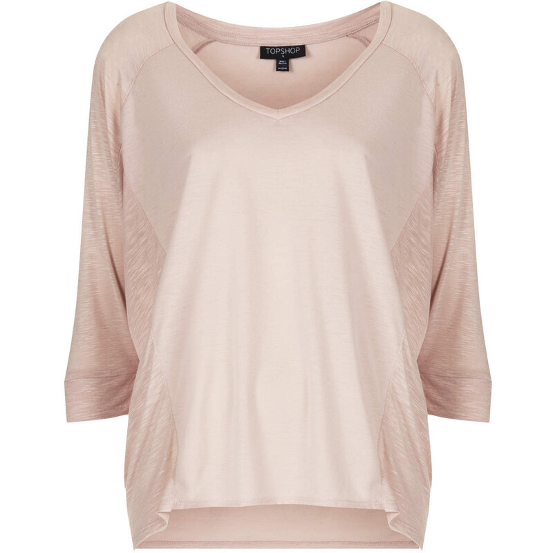 Topshop V-Neck Slubby Top