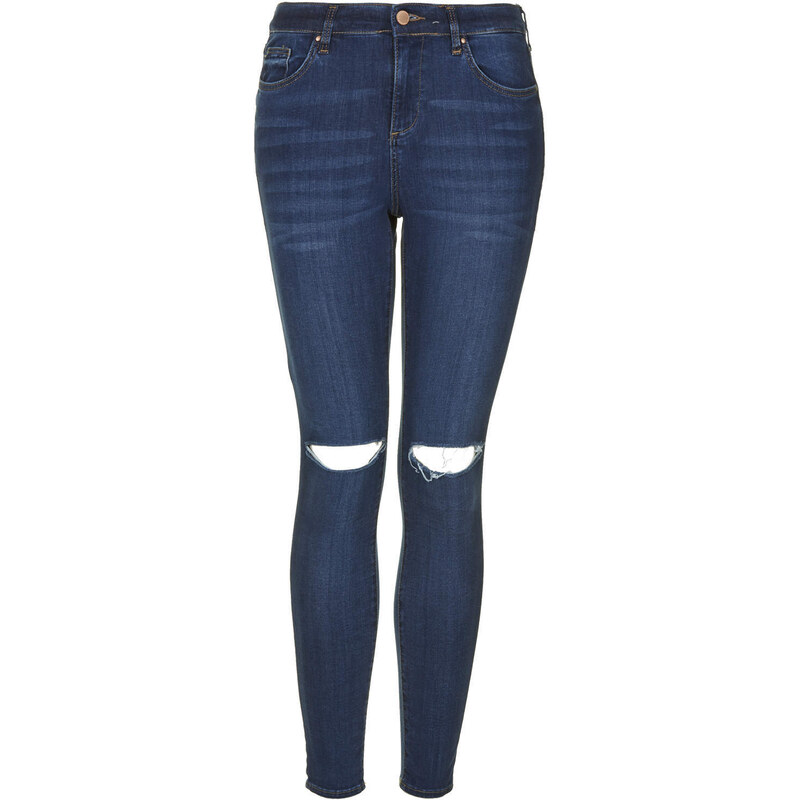 Topshop MOTO Vintage Wash Ripped Leigh Jeans