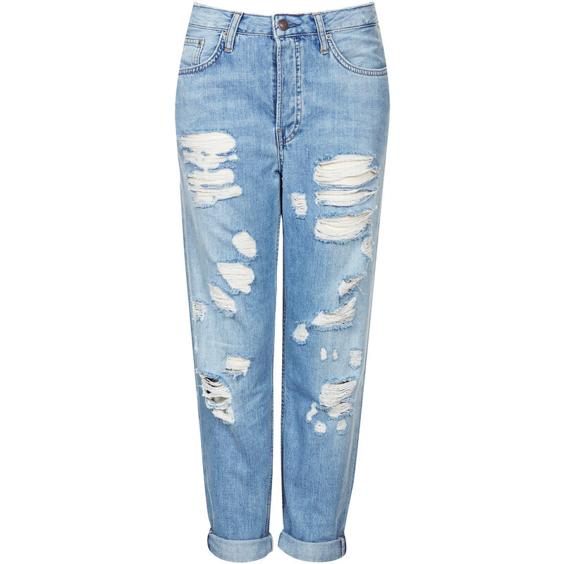 Topshop MOTO Pretty Bleached Ripped Hayden Jeans