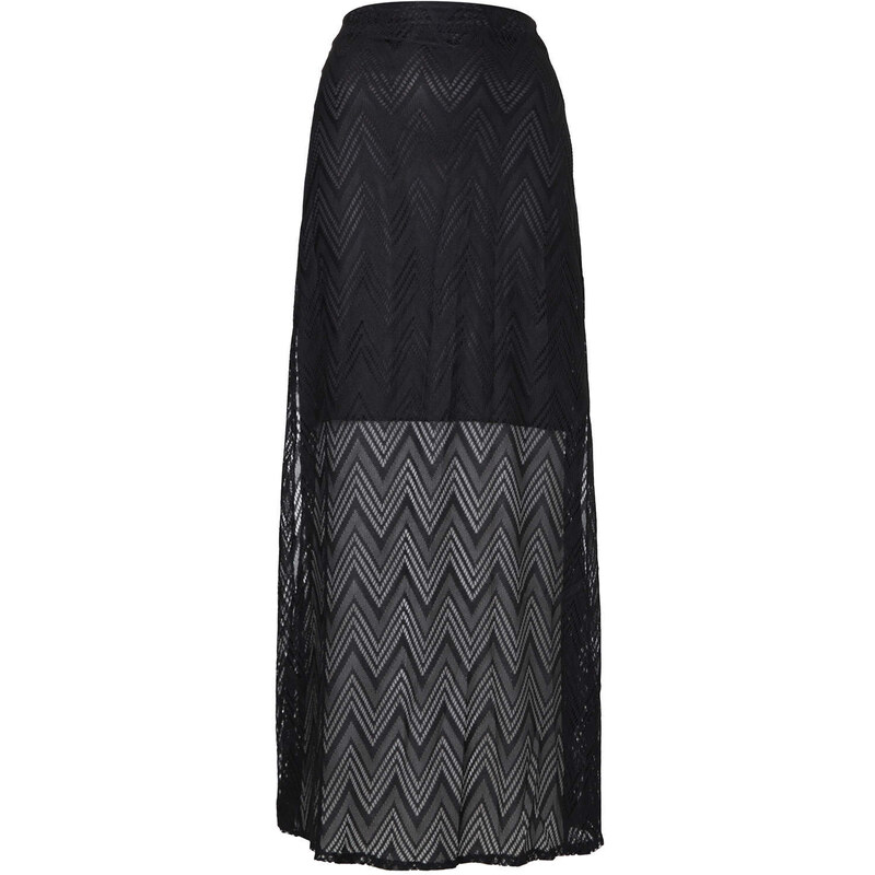 Topshop **Crochet Maxi Skirt With Side Slit Detail by Rare