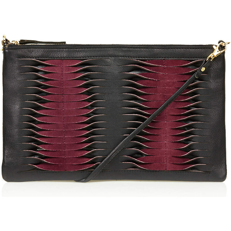 Topshop Twisted Leather Clutch