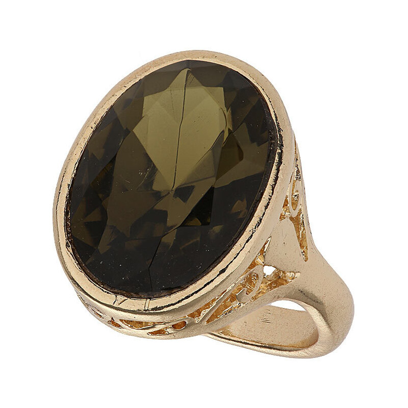 Topshop Green Oval Stone Ring