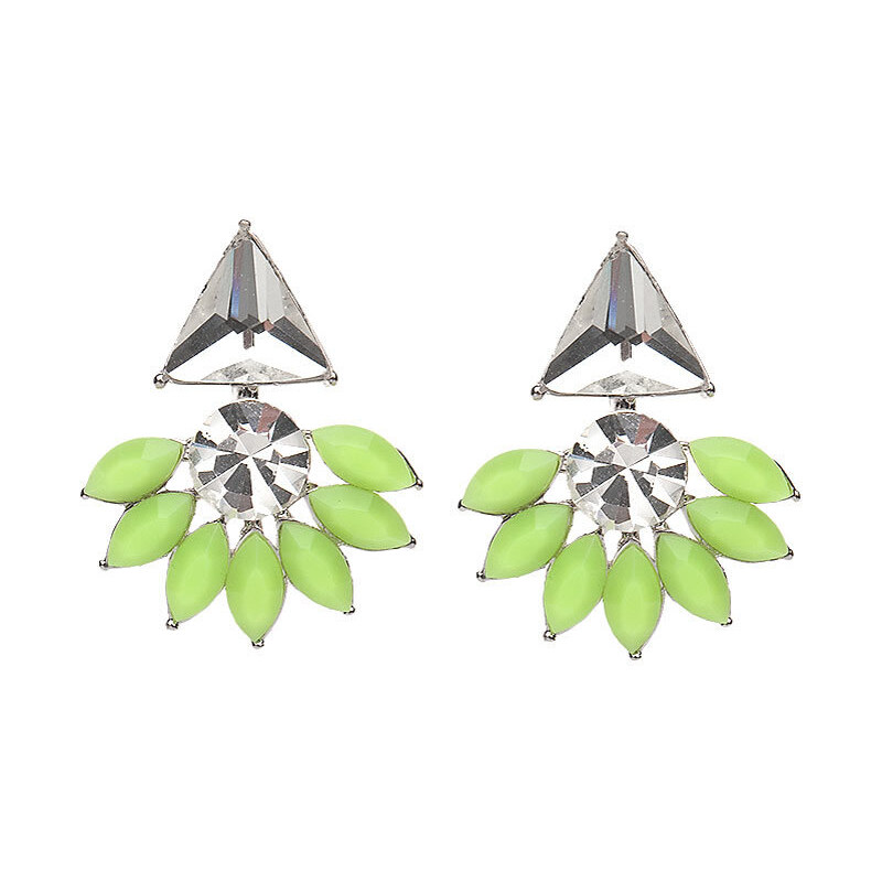 Topshop **Vintage Flower Crystal Earrings by Orelia