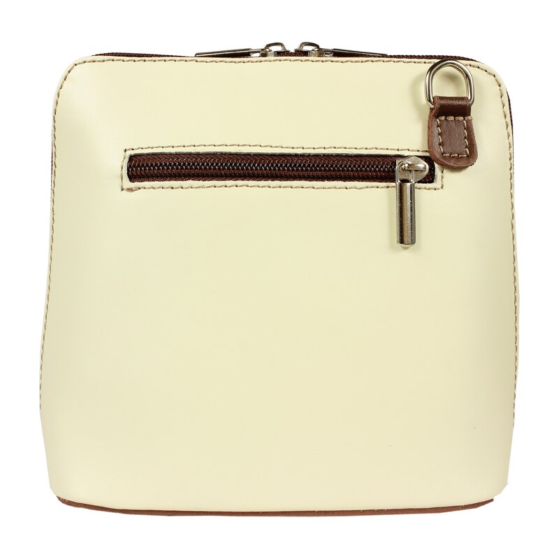 NovaKabelka.cz Kožená kabelka crossbody Grana Beige Marrone