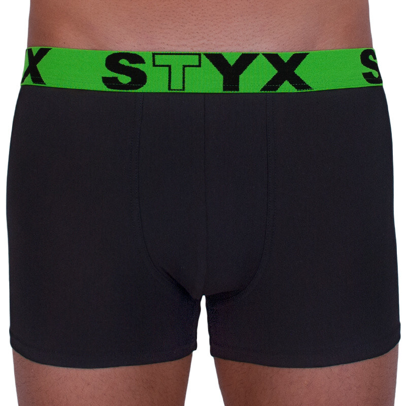 Pánské boxerky Styx sportovní guma černé (G965)