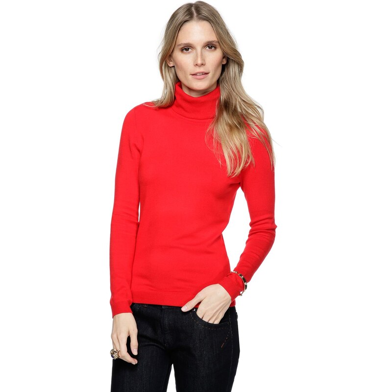 s.Oliver Knit polo neck in blended viscose