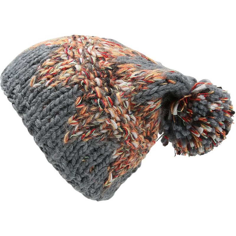 s.Oliver Patterned knit hat with a pompom