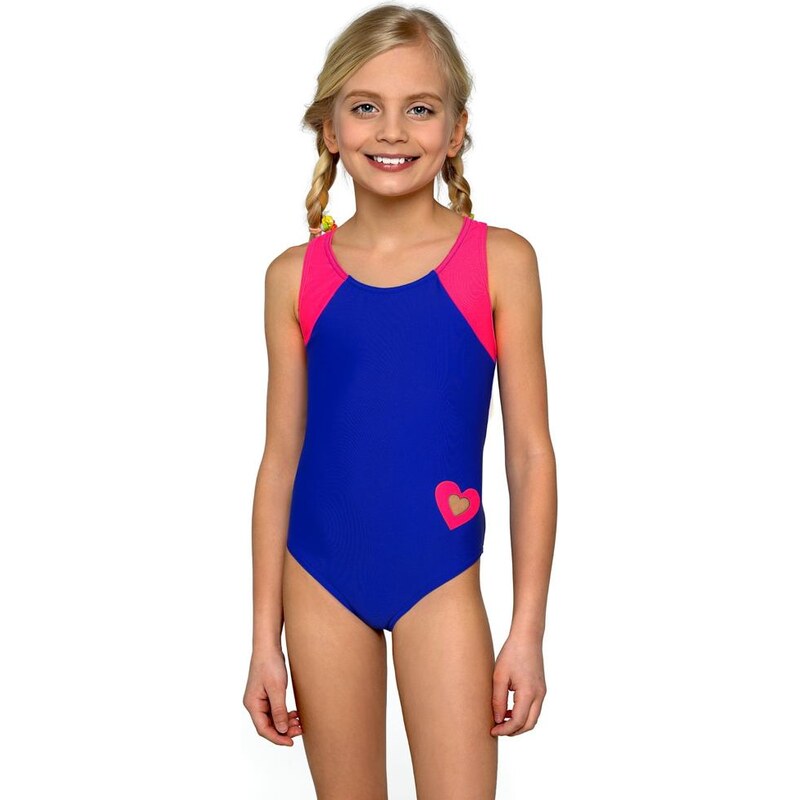 Lorin Dívčí jednodílné plavky Eliška modrorůžové