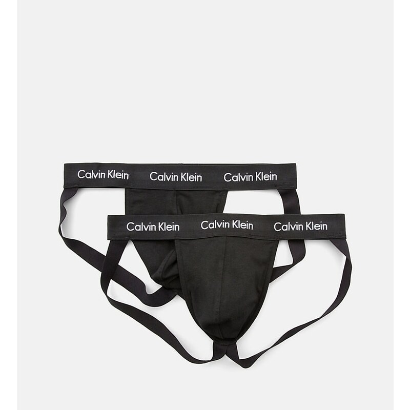 CALVIN KLEIN Pánská tanga jockstrap CALVIN KLEIN 2-pack černý