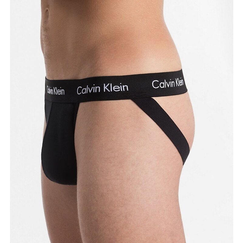 CALVIN KLEIN Pánská tanga jockstrap CALVIN KLEIN 2-pack černý