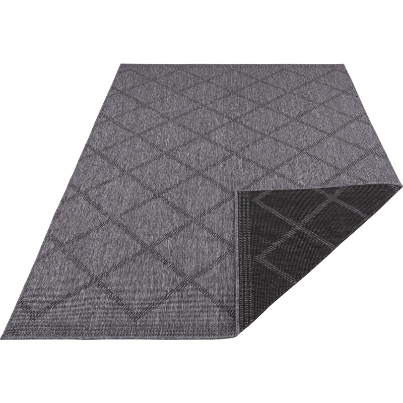 NORTHRUGS - Hanse Home koberce Kusový koberec Twin Supreme 103757 Corsica Black/Anthracite – na ven i na doma - 80x250 cm