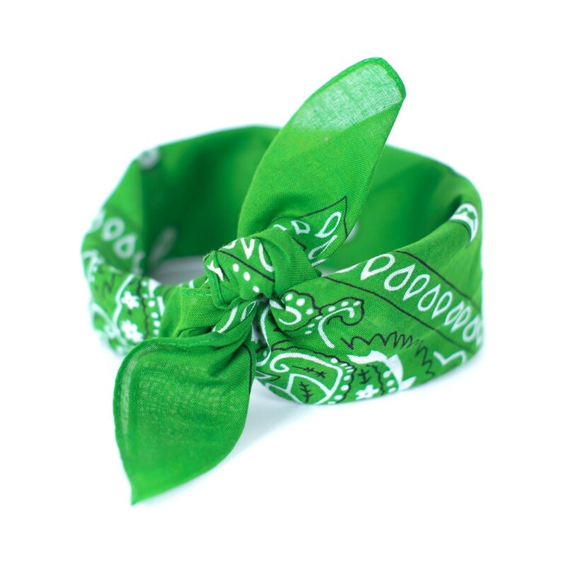 Artofpolo Bavlněný šátek Bandana 55 cm x 55 cm Hráškový 115023780