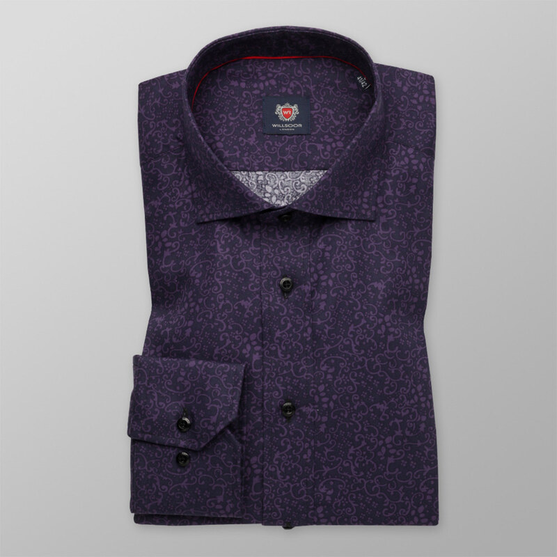 Willsoor Košile London s fialovým potiskem 10420