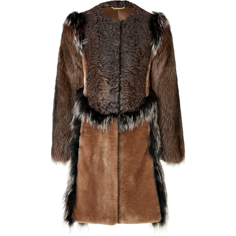 Alberta Ferretti Patchwork Fur Coat