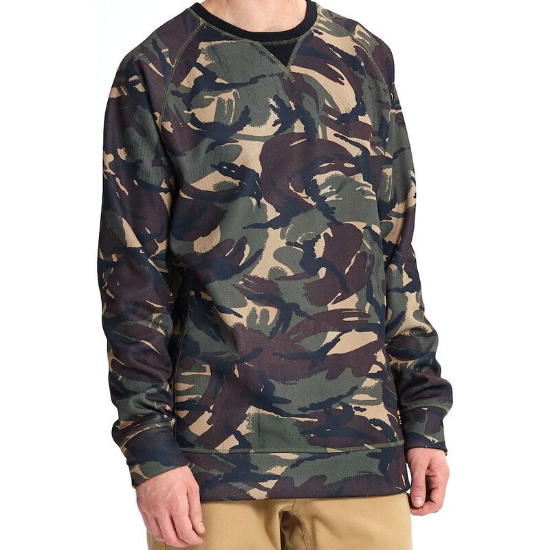 Mikina Burton Crown Bonded Crew Seersucker Camo