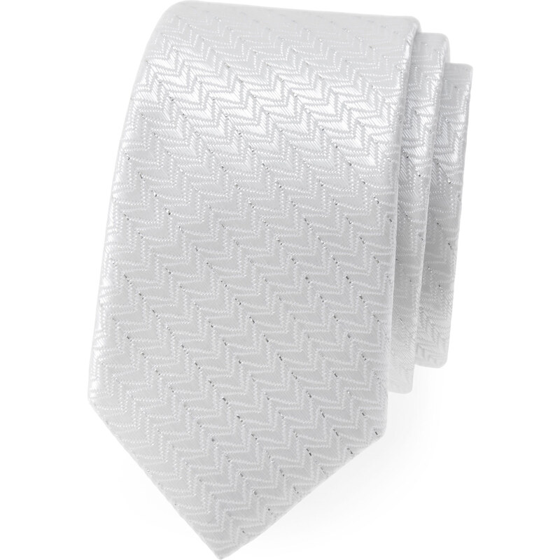 Pánská slim kravata Avantgard LUX Bílá 571 9320