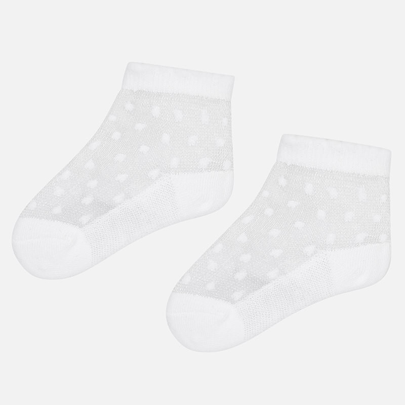 MAYORAL dívčí jemné ponožky puntík bílá