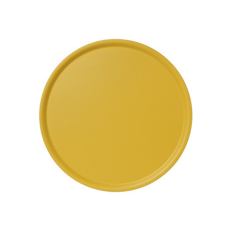 Klippan, Švédsko Dřevěný tác B&L Wood Summer yellow d45, Žlutá, velký Ø45 cm