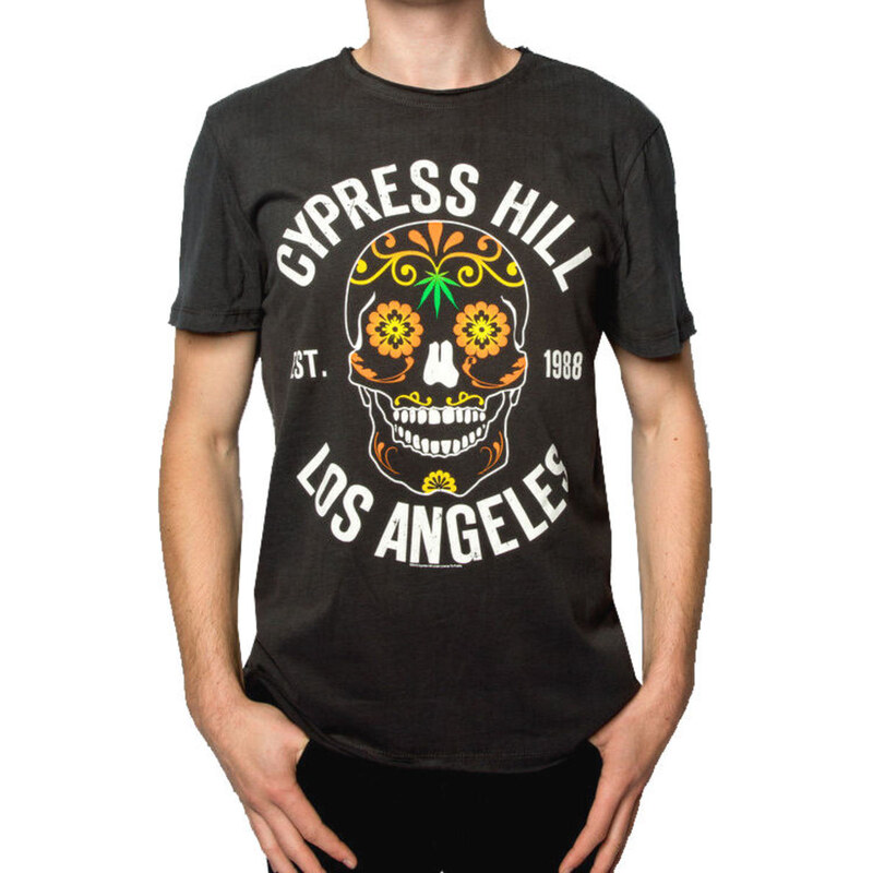 Tričko metal pánské Cypress Hill - FLORAL SKULL - AMPLIFIED - ZAV210A96