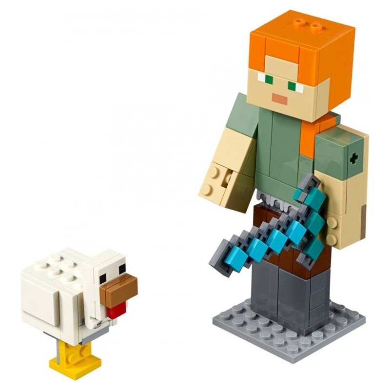 LEGO Minecraft 21149 Velká figurka: Alex s kuřetem