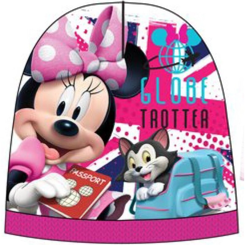 SunCity Dívčí teplá čepice Minnie Mouse - Disney - růžová