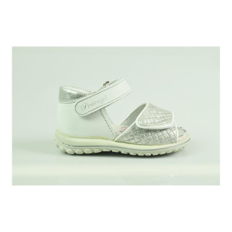 Primigi 13619 dívčí baby sandálky bílo - stříbrné