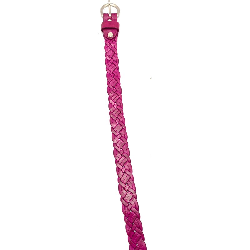 MagBag Kožený pásek fialovo-růžový