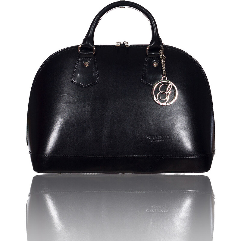 GbyG kožená kabelka černá kufříkový tvarGlamorous by Glam