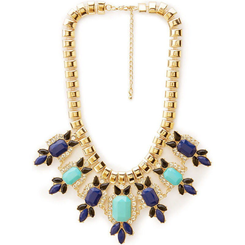 FOREVER21 Posh Bejeweled Statement Necklace