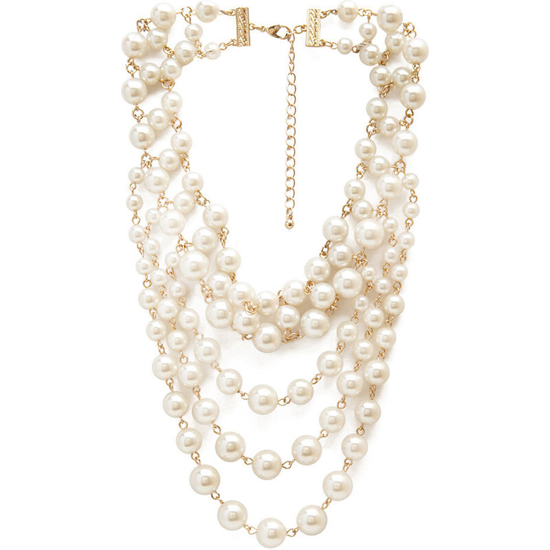 FOREVER21 Layered Faux Pearl Necklace