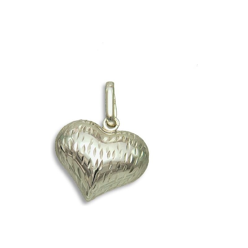 GEMMAX Jewelry Zlatý přívěsek Ice Heart - srdce s diamantovým brusem GLPWN-67691