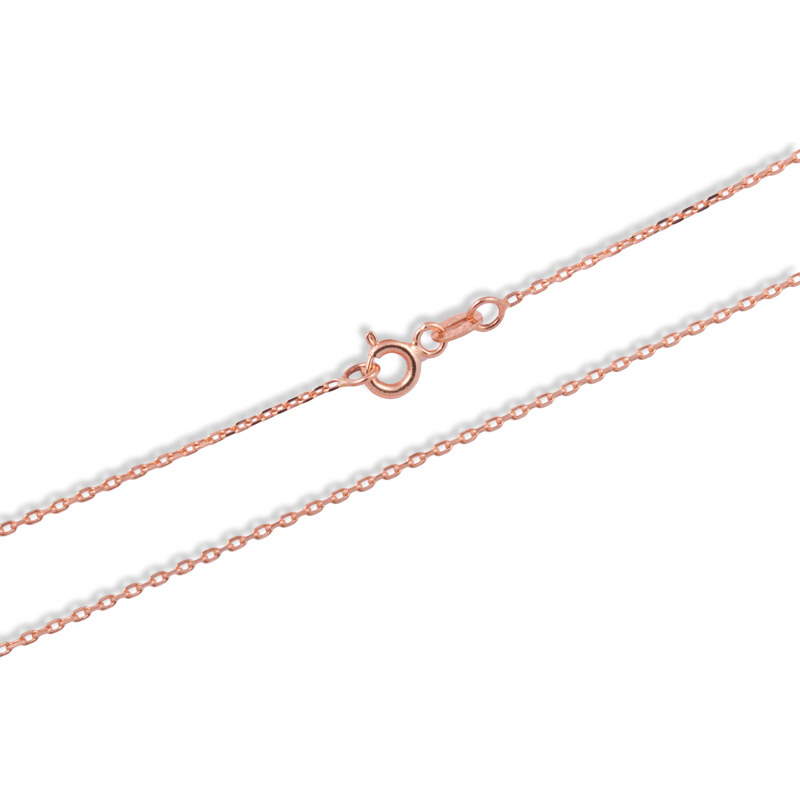 GEMMAX Jewelry Řetízek z růžového zlata Anker – šířka 1,2 mm, délka 45 cm GUCRN-45-07371