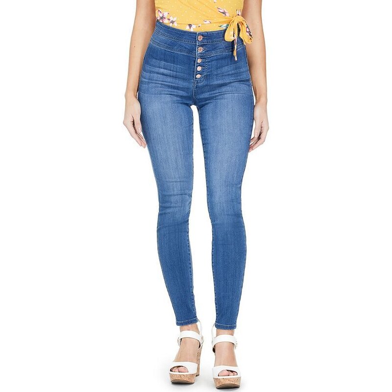 GUESS dámské džíny Shauna Button-Front Skinny 28