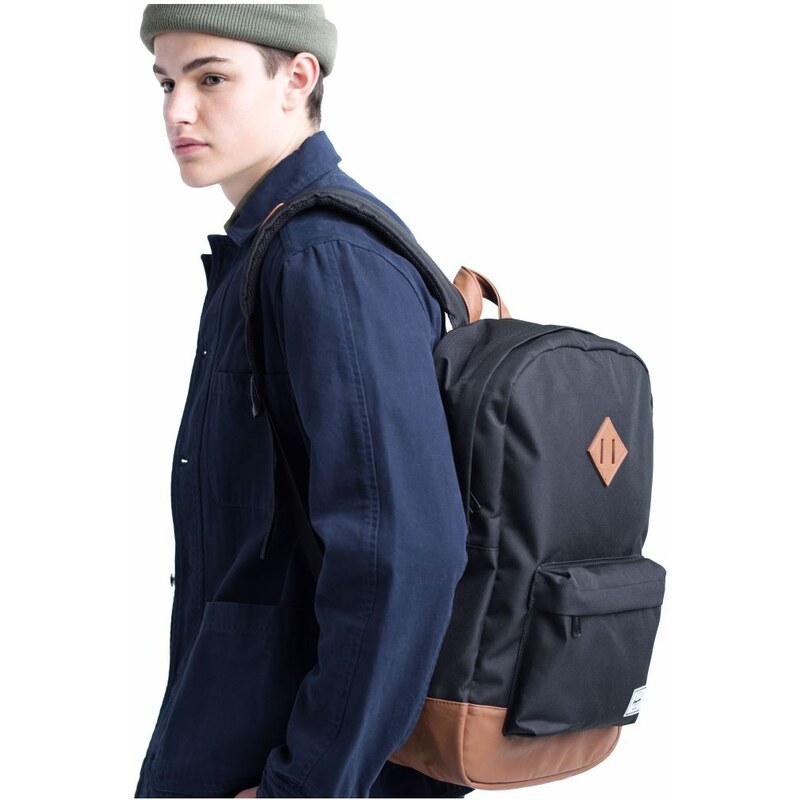 Herschel Heritage Navy/Tan Synthetic Leather 21,5L