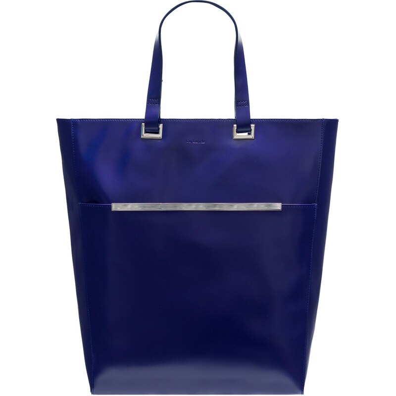 Guy Laroche Paris Kožená kabelka Guy Laroche stříbrné zdobení - modrá 24787370