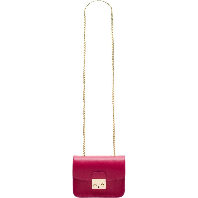 Glamorous by GLAM Dámská kožená crossbody kabelka ražená - fuchsiová 25465744